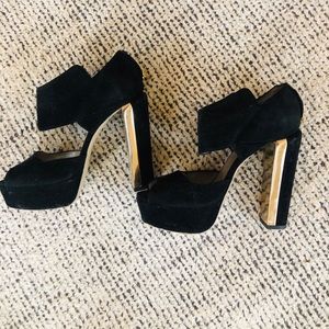 Calvin Klein platform open-toe booties
